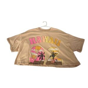 Wild Fable Tan and Pink Short Sleeve Tee